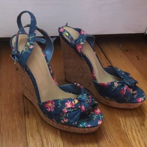 Springtime floral wedges